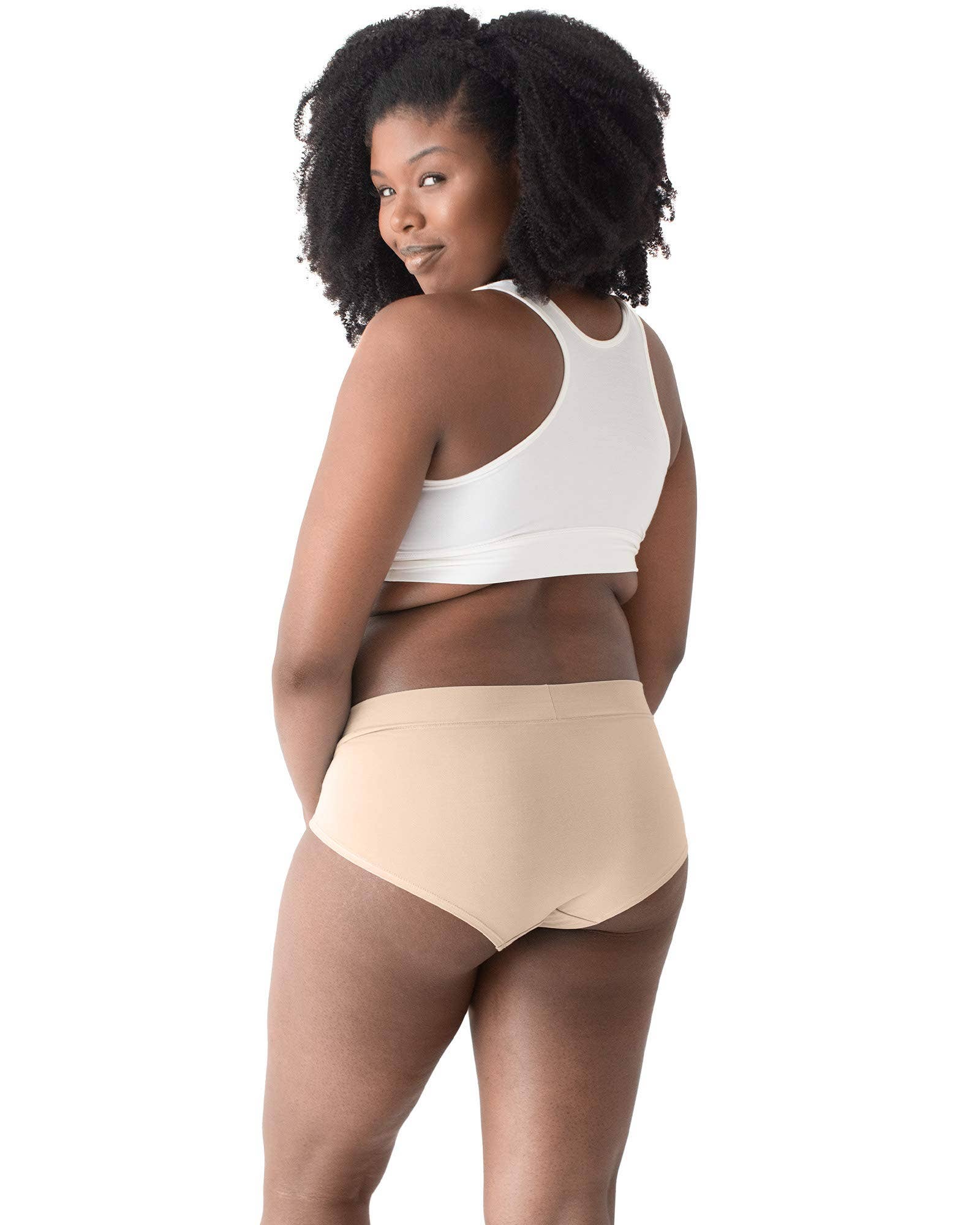 Neutrals Bamboo Maternity & Postpartum Panties - 2 Pack black & beige for wholesale on Faire5