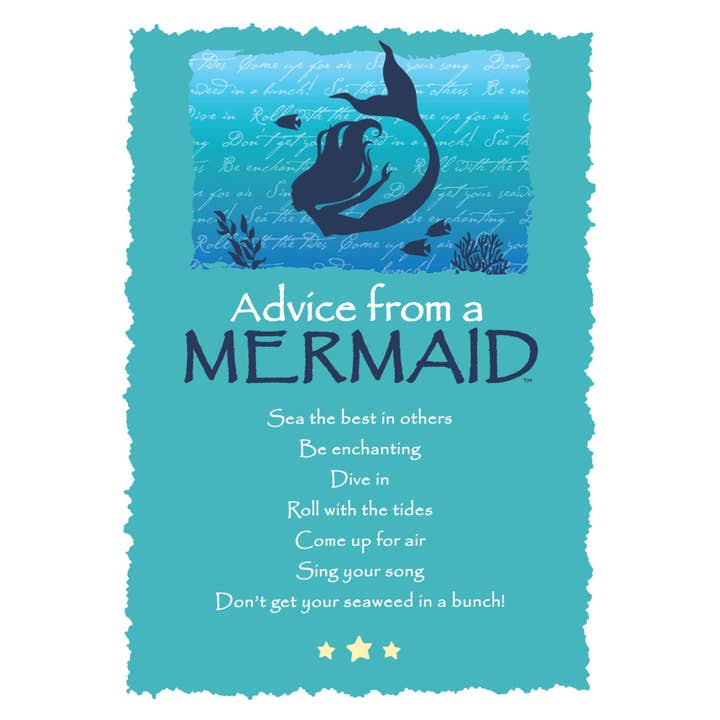 Advice for Life by Your True Nature - Wholesale Everyday Greeting Card - Advice from a Mermaid Greeting Card - Blank
