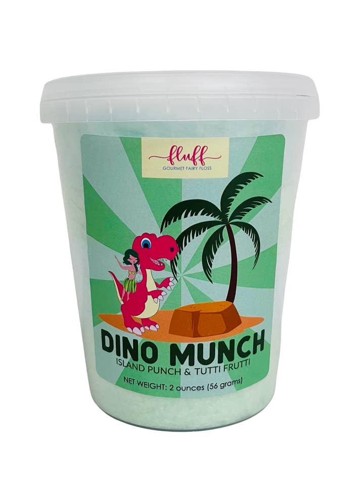 Dino Munch Cotton Candy for wholesale by Fluff gourmet fairy floss