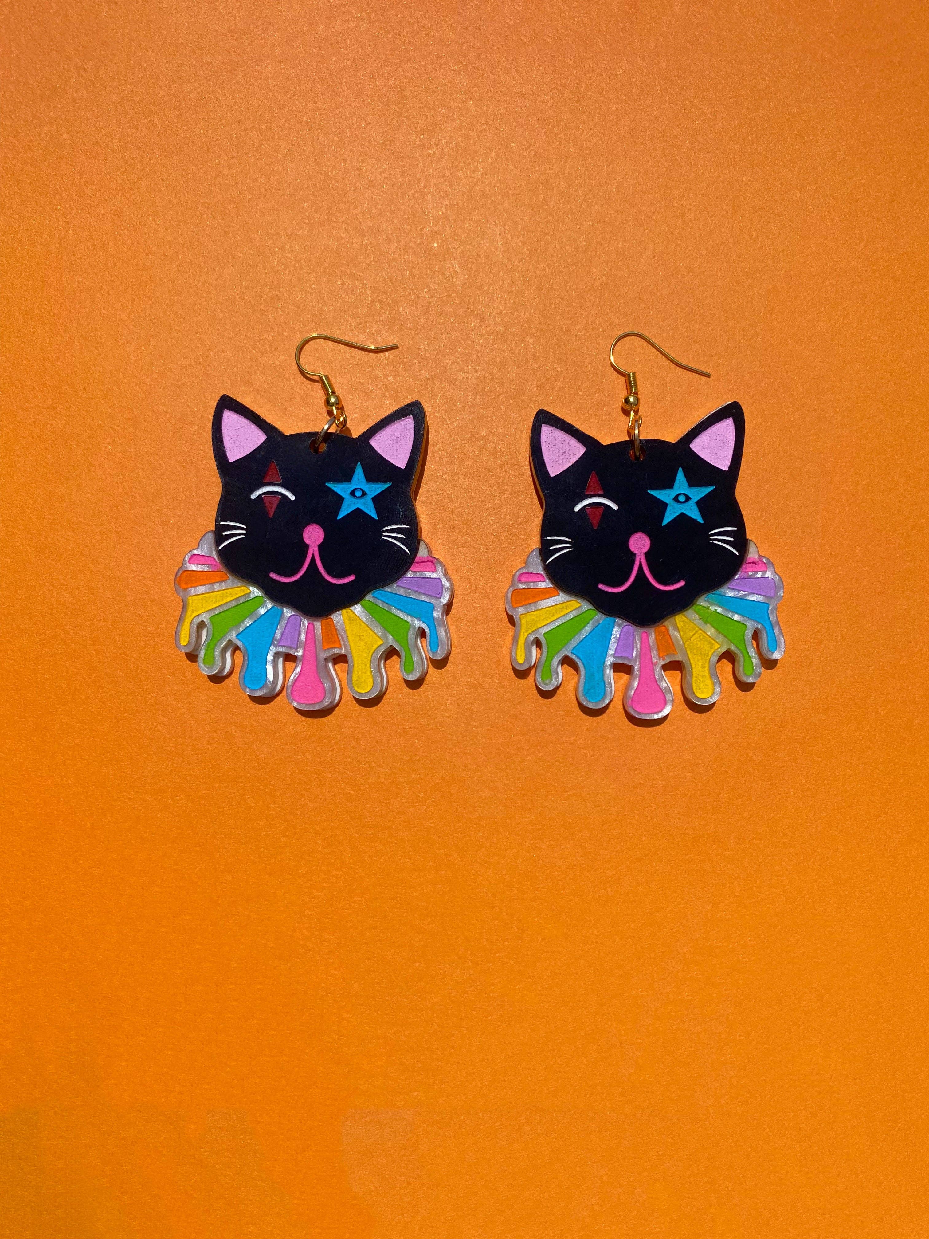 No Guts No Glory Jewelry + Co - Wholesale Dangle Earrings - Clown Kitties1