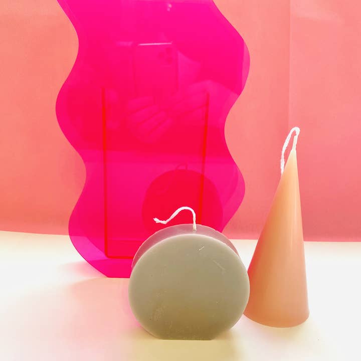 Maple + Love - Vente Bougies originales - Bougies en cire d'abeille aux formes géométriques colorées3