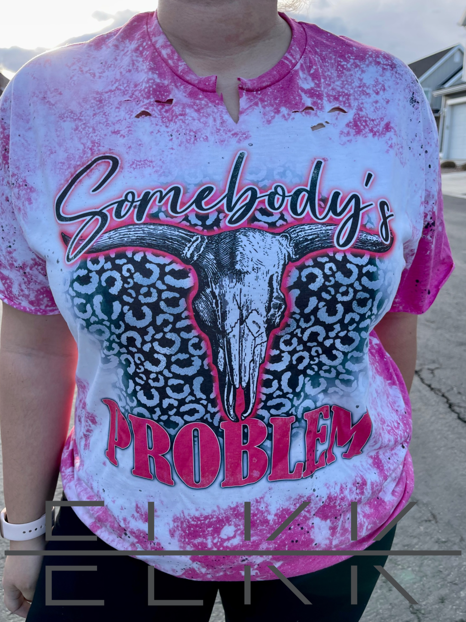 Elkk Designs - Wholesale Screen Printed T-Shirt - Women's - Somebody’s problem0
