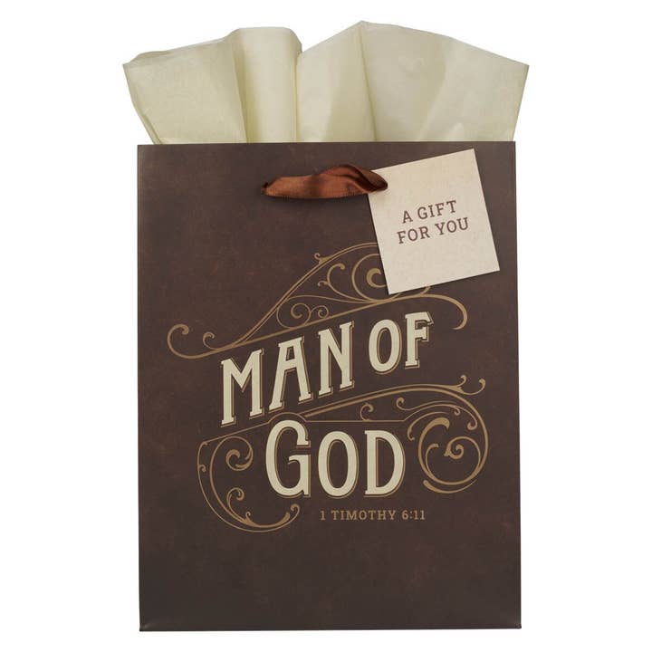 Gift Bag MD Man of God 1 Tim. 6:11 for wholesale by Christian Art Gifts