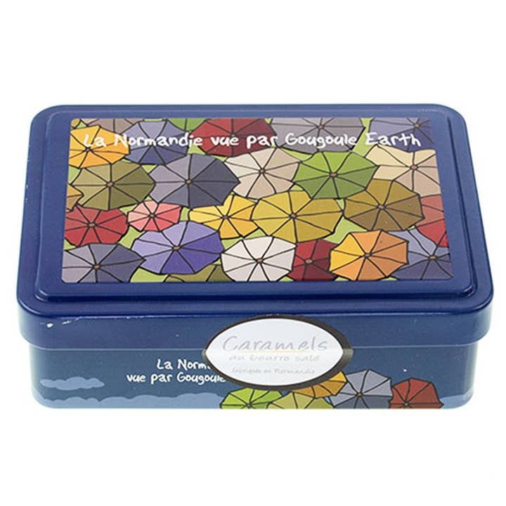 Produits-Normandie - Vente Caramels - Boite de caramels en fer de 100g à motifs - Heula8
