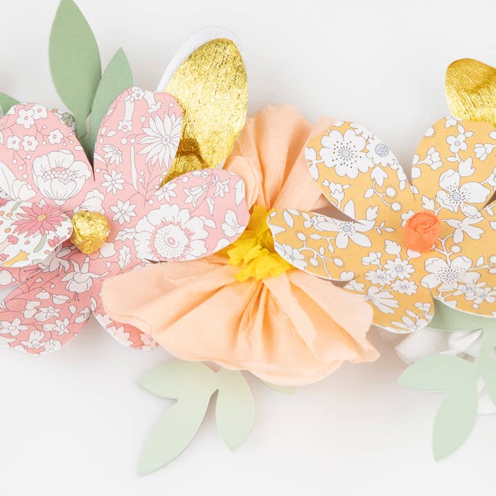Meri Meri - Wholesale Bunting/Garland - Meri Meri x Liberty Paper Flower Garland3