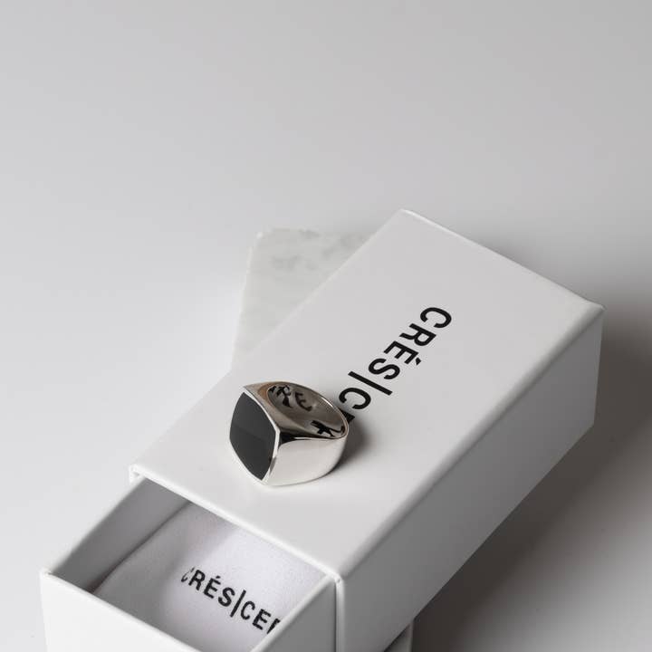 Crés-cere Rings - Wholesale Jewelry - Men's - Sydney Magna - 925 Sterling Silver Ring Black Onyx - Men6