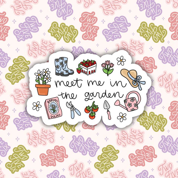 Rencontre-moi dans le jardin Autocollant pour la vente par 256 Craft Co