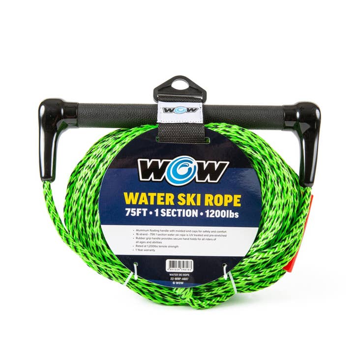 Wow Sports - Wholesale Sporting Accessories - 75' 1 Section Tow Rope with Rubber Handle