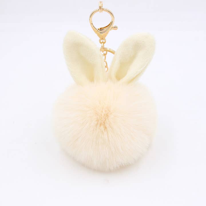 Porte-clés pompon lapin ornement pour la vente par Eagle Crest Industries Inc.