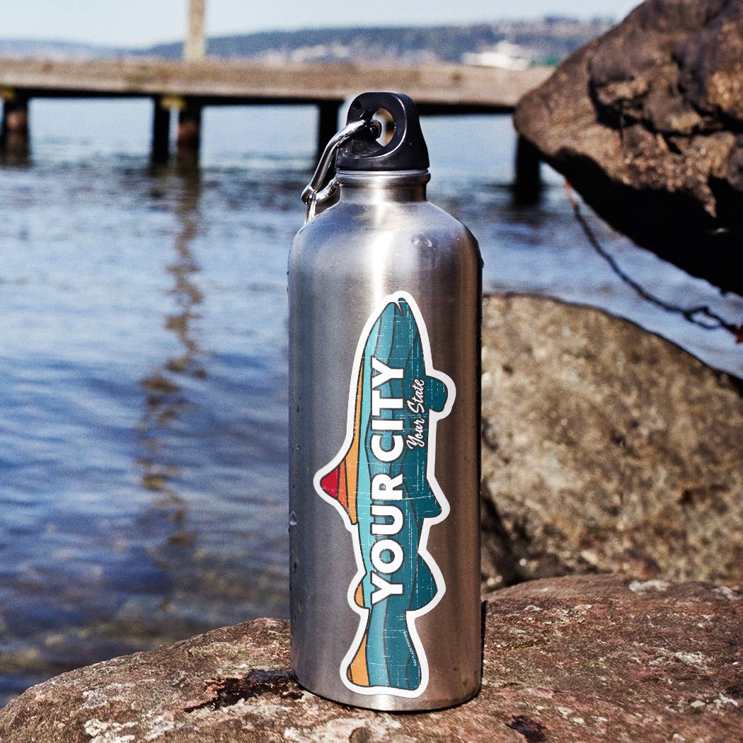 Skylark Printing - Wholesale Sticker - Custom Trout Souvenir Fish Sticker with Your Text9