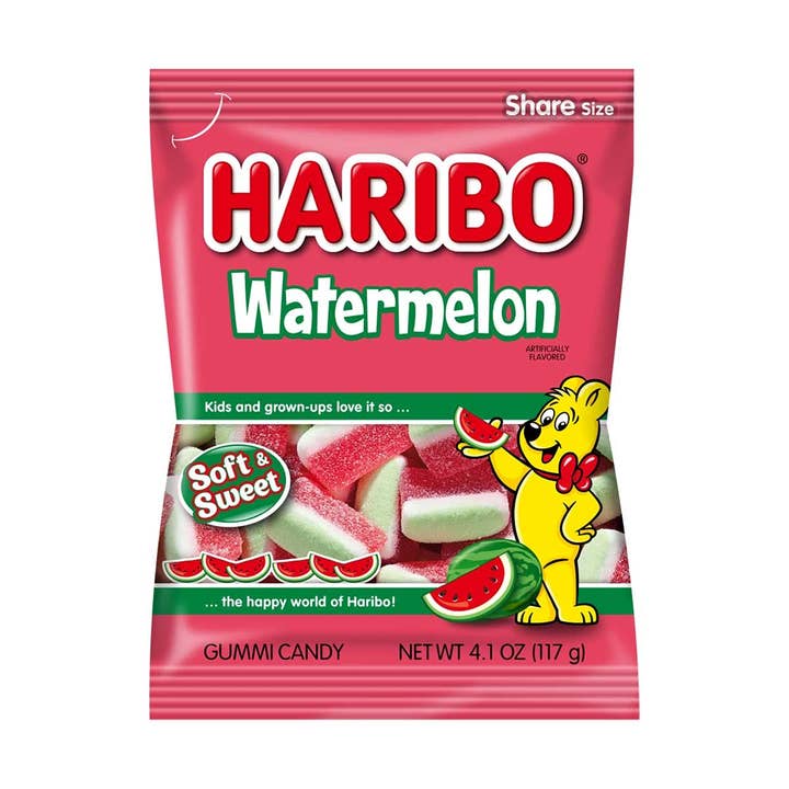 MOM - Wholesale Gummy - Haribo Watermelon Gummy Candy, 4.1oz Bag (Pack of 12)
