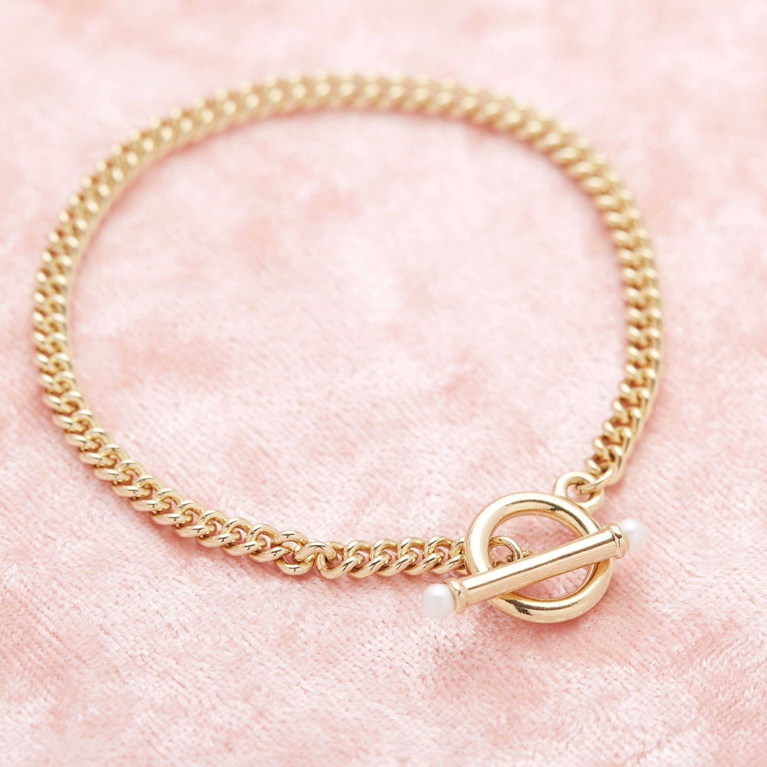 Brook & York - Wholesale Link & Chain Bracelet - Stella Pearl Toggle Chain Bracelet4