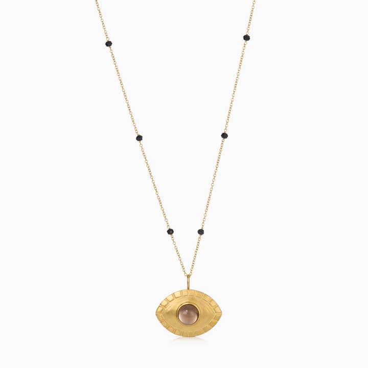 Collier en quartz fumé Divine Eye (grand) pour la vente par Fervor Montréal