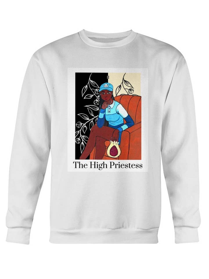 De High Priestess Tarot Card Sweatshirt voor wholesale door D. Ridley Designs