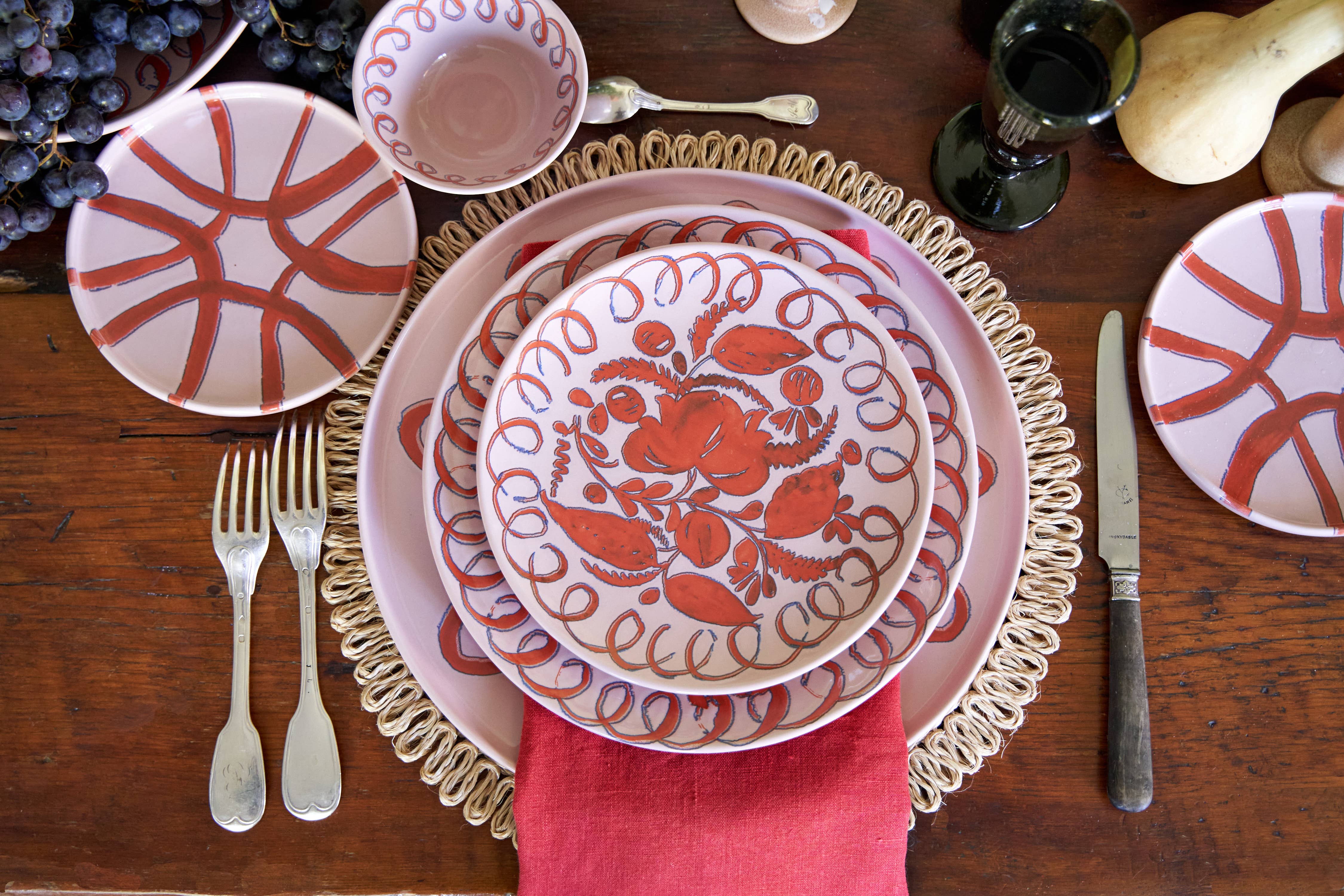 Couleur Nature – wholesale Dinner plate – Amalfi Dessert Plate Pink - 9.1" Diameter6