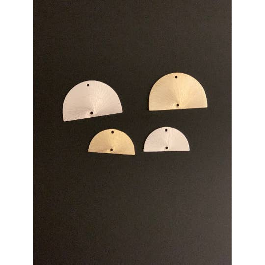 Purity Beads - Wholesale Individual Charm/Pendant - Semi Circle Findings (Gold Finish/Silver Plated, Gunmetal)