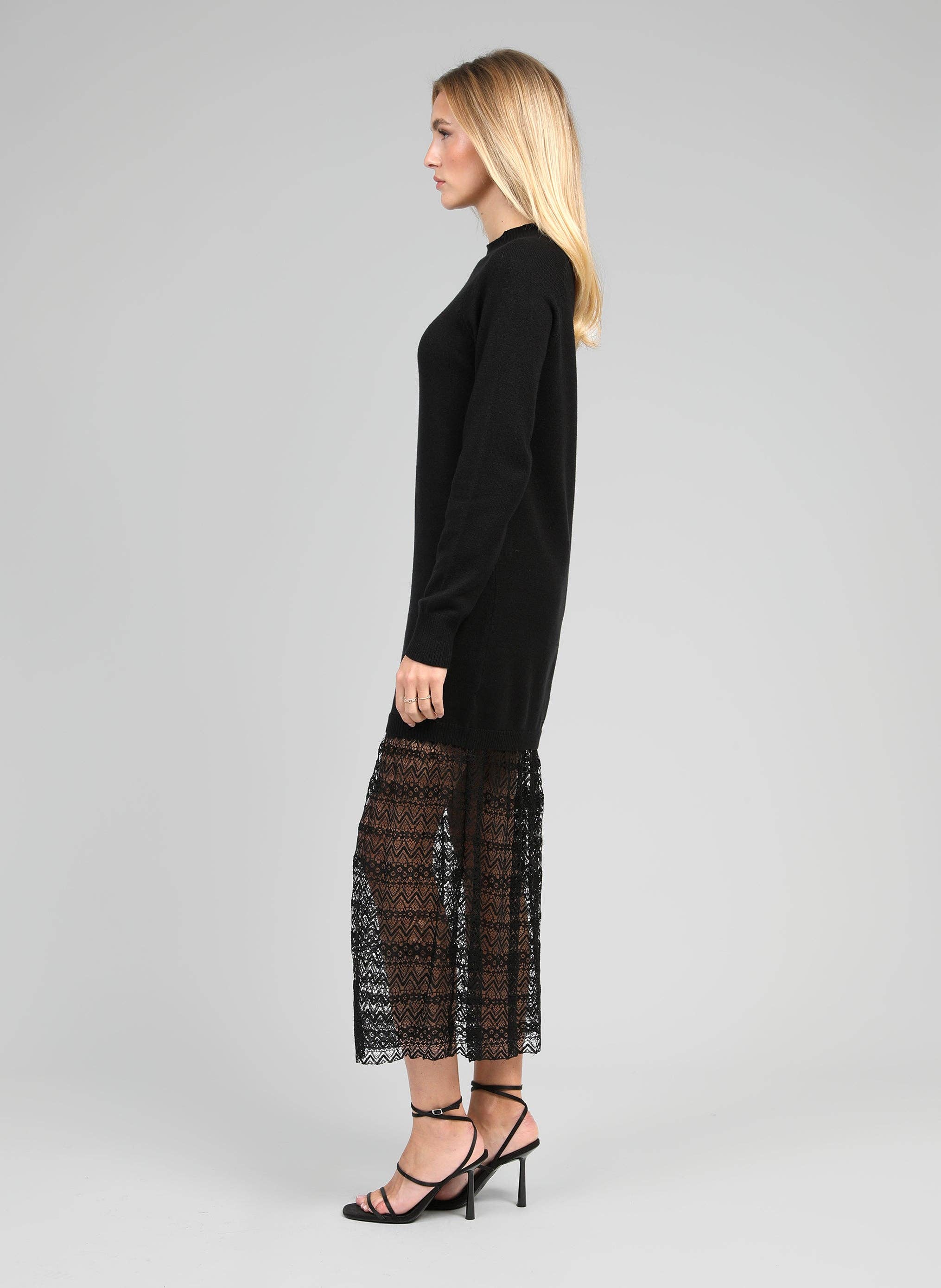 An'ge – Großhandel Kleid – Damen – NAKINI LANGES KLEID schwarz3