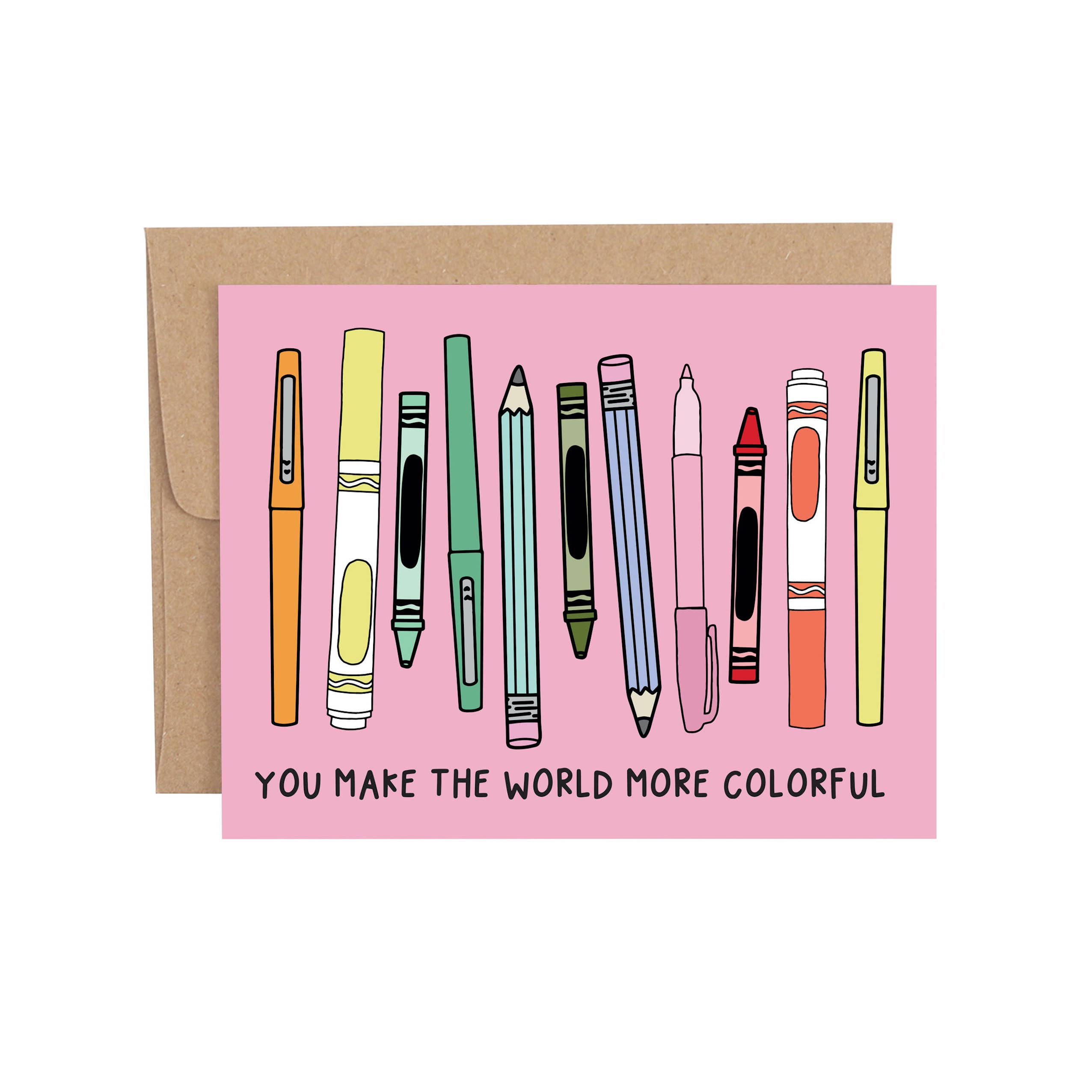 Callie Danielle - Wholesale Thank You Card - You Make The World More Colorful Thank You Greeting Card