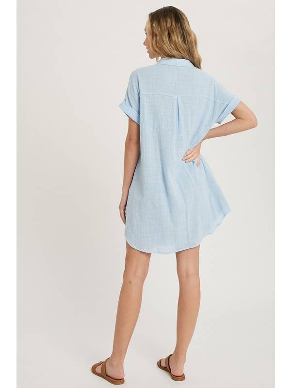 Peace Love Line – Großhandel Kleid – Damen – SLG8322 - HEMDKLEID MIT KNOPFLEISTE3