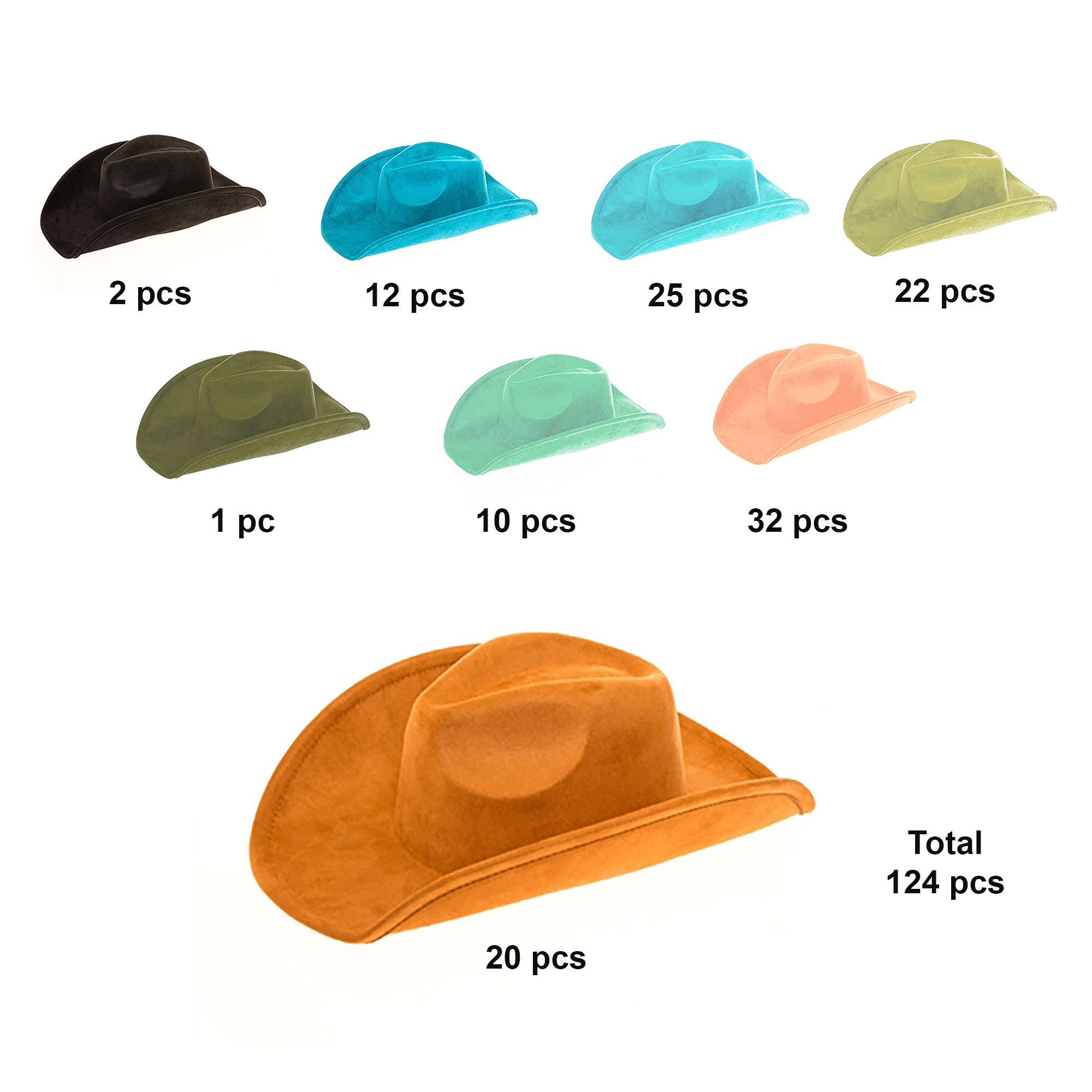 AdornWise - Wholesale Cowboy Hat - Unisex - Best Seller Hat Clearance Bundle – 476 pcs Mixed Styles6