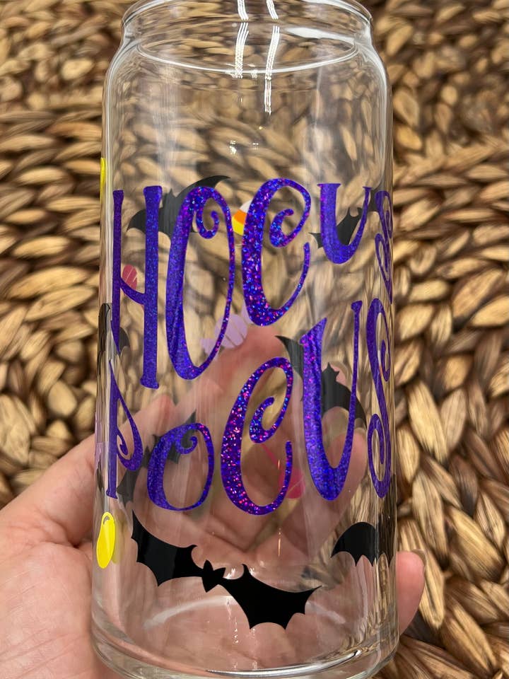 Halloween Hocus Pocus Beer Can Glass for wholesale by Lily Rose Designs