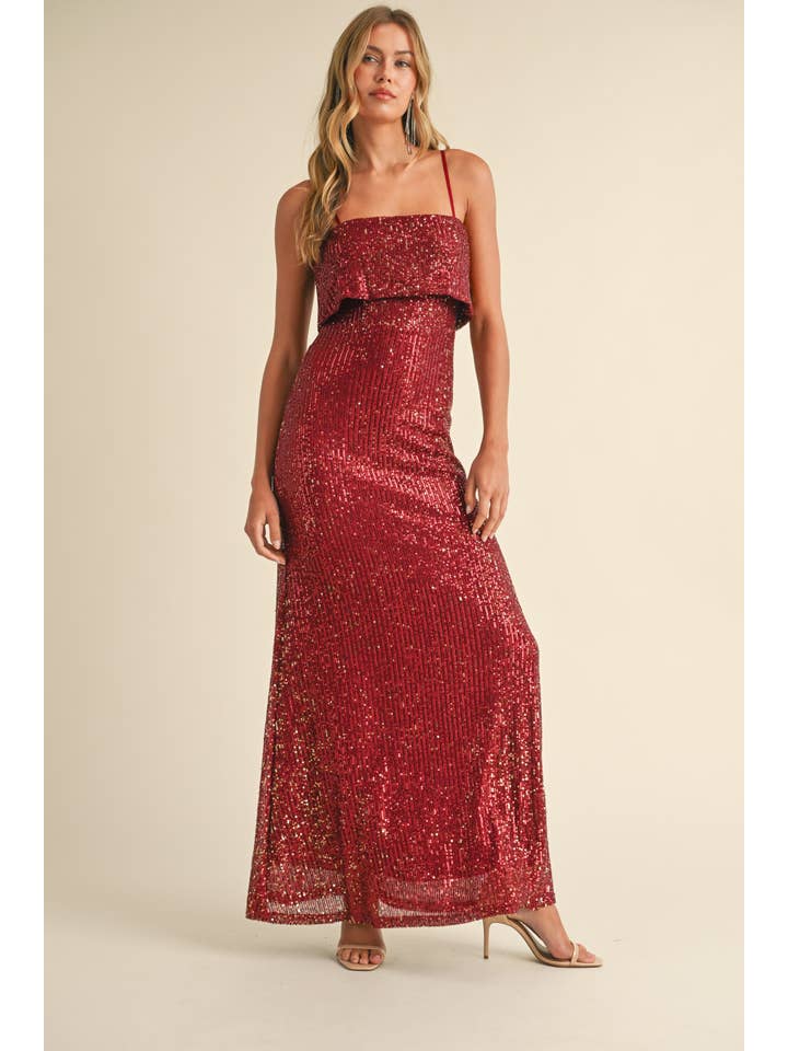 Klesis - Wholesale Dress - Women's - ID8750 SEQUIN TUBE MAXI DRESS