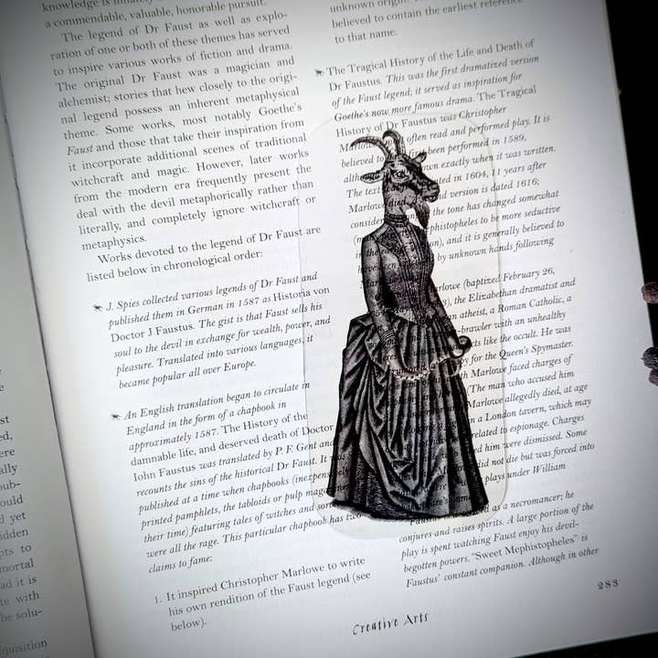 Segnalibro trasparente - Victorian Creature Gothic per la vendita all'ingrosso da parte di Dark Veinlet