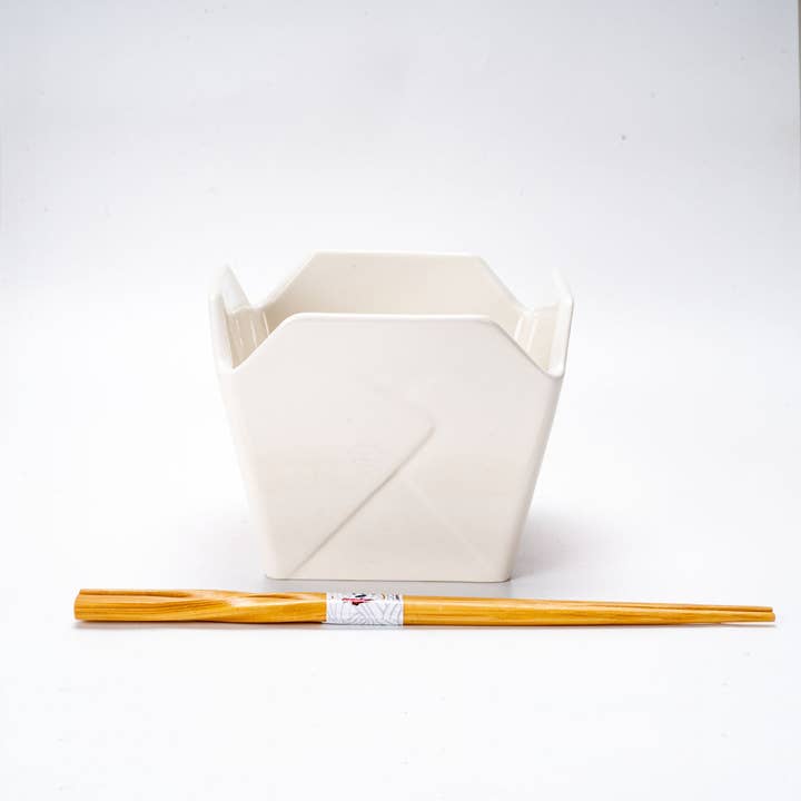 Urban Tokyo - Wholesale Decorative Plate/Dish/Bowl - 16oz 5"W x 4"H Takeout Box Serving Bowl With Chopsticks Phoenix (1/16)