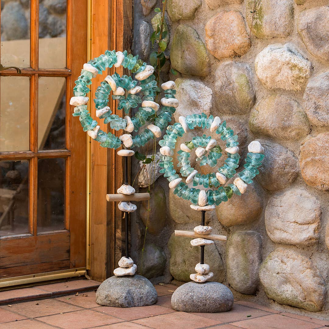 Garden Age Supply - Wholesale Outdoor Ornament/Decor - Glass Spiral Garden Stand2