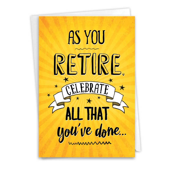NobleWorks - Wholesale Retirement Card - Retirement Card - As You Retire