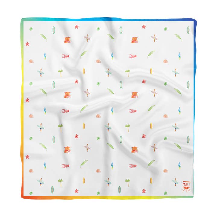 Padrão Sonhos de Dia de Praia - Lenço de Seda por atacado de Mali Collection