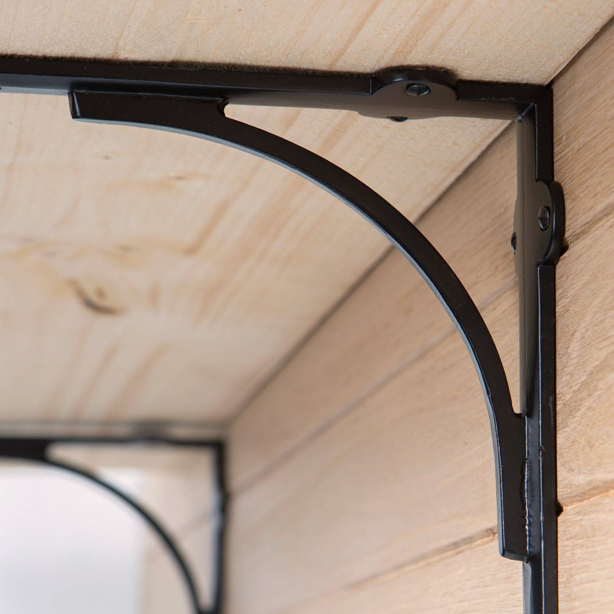 Rinkit Ltd – Großhandel Wandregale – Gebogene Regalhalterung aus Eisen - D205 mm3