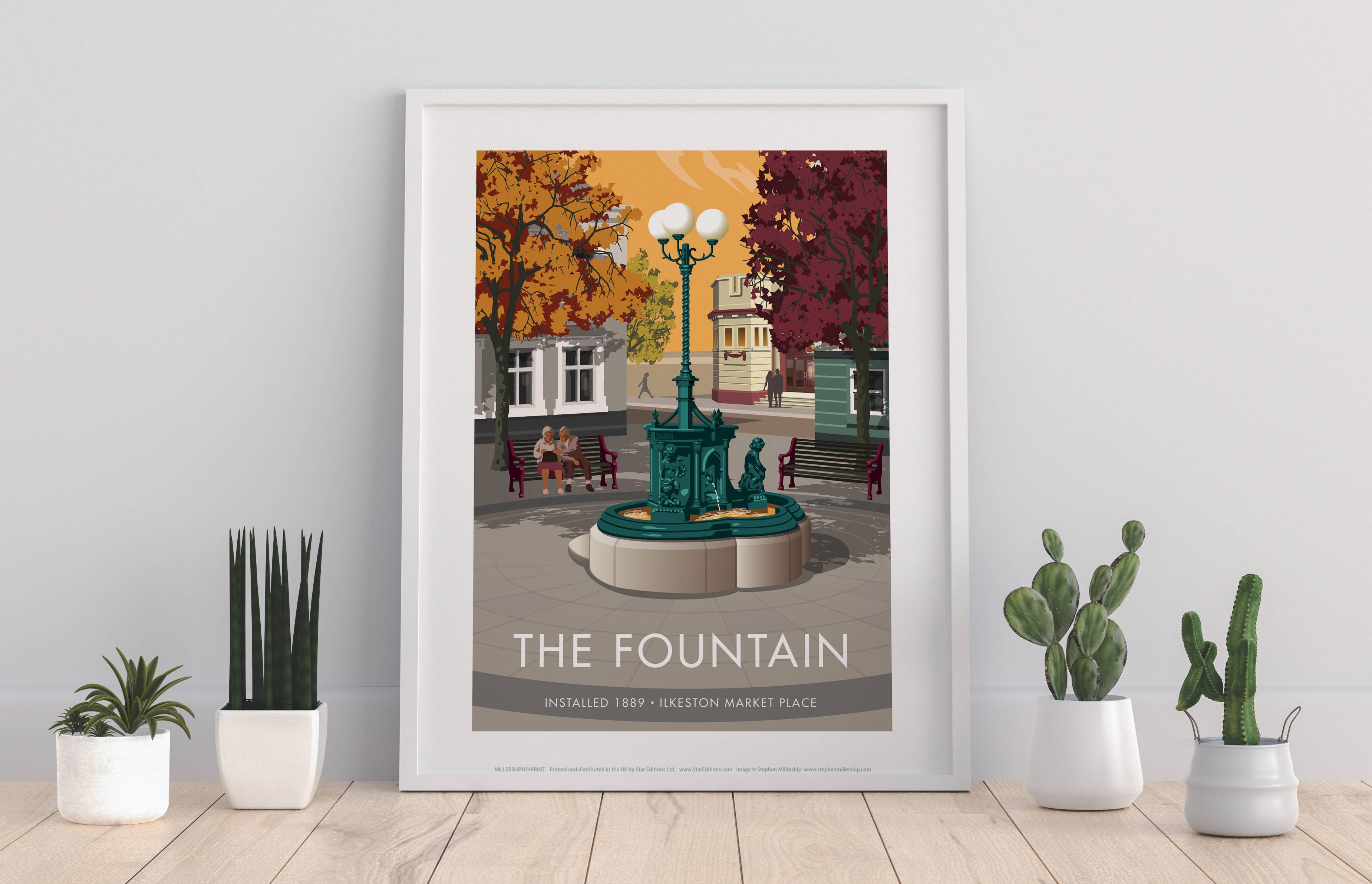 Star Editions – wholesale Art print – The Fountain, Ilkeston By Stephen Millership Art Print0