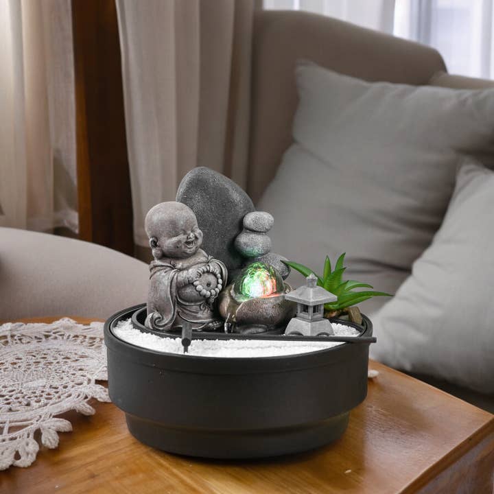 Zen'Arôme – Großhandel Tischdeko – Zen'Arome Sikhi Zimmerbrunnen mit Zen-Garten - Entspannendes Dekor6