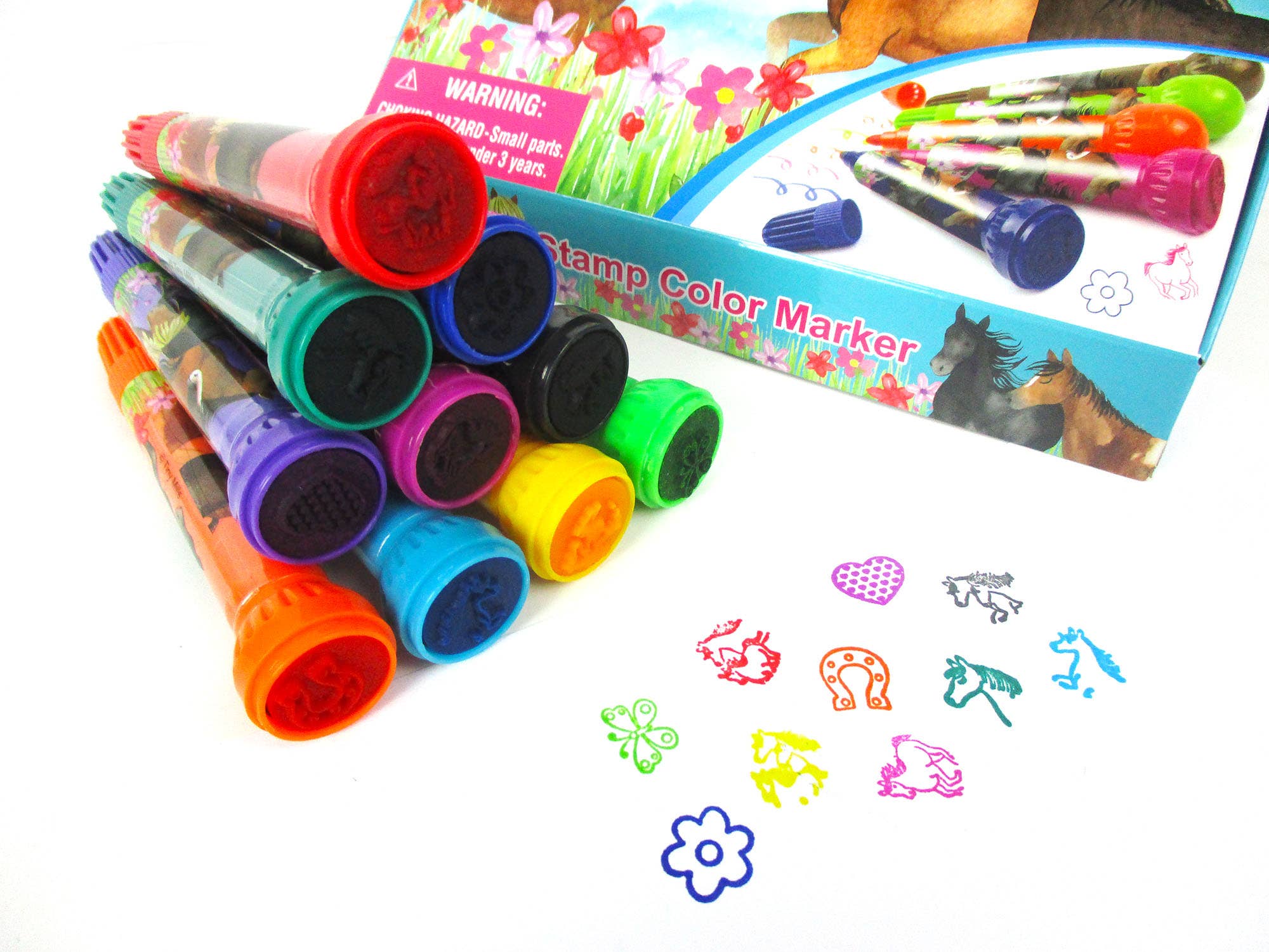 Tiny Mills - Wholesale Markers - Kids & Baby - Horse and Pony Stamp Marker Set - Set of 10 1