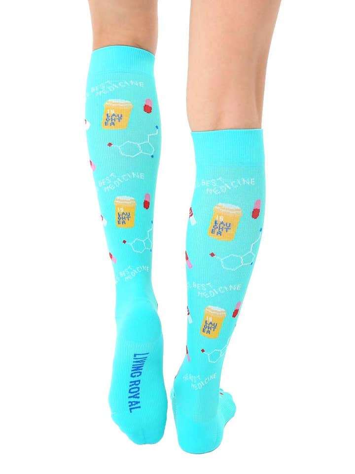 Living Royal - Wholesale Socks - Unisex - Compression Socks (15-20mmHg) - Doctor / Nurse - Blue2