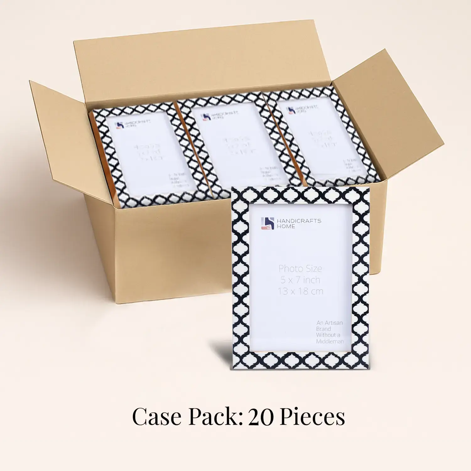 Muqeem & Brothers - Wholesale Picture Frame - Decorative Picture Frames Casablanca Negra,5x7, Pack of 202