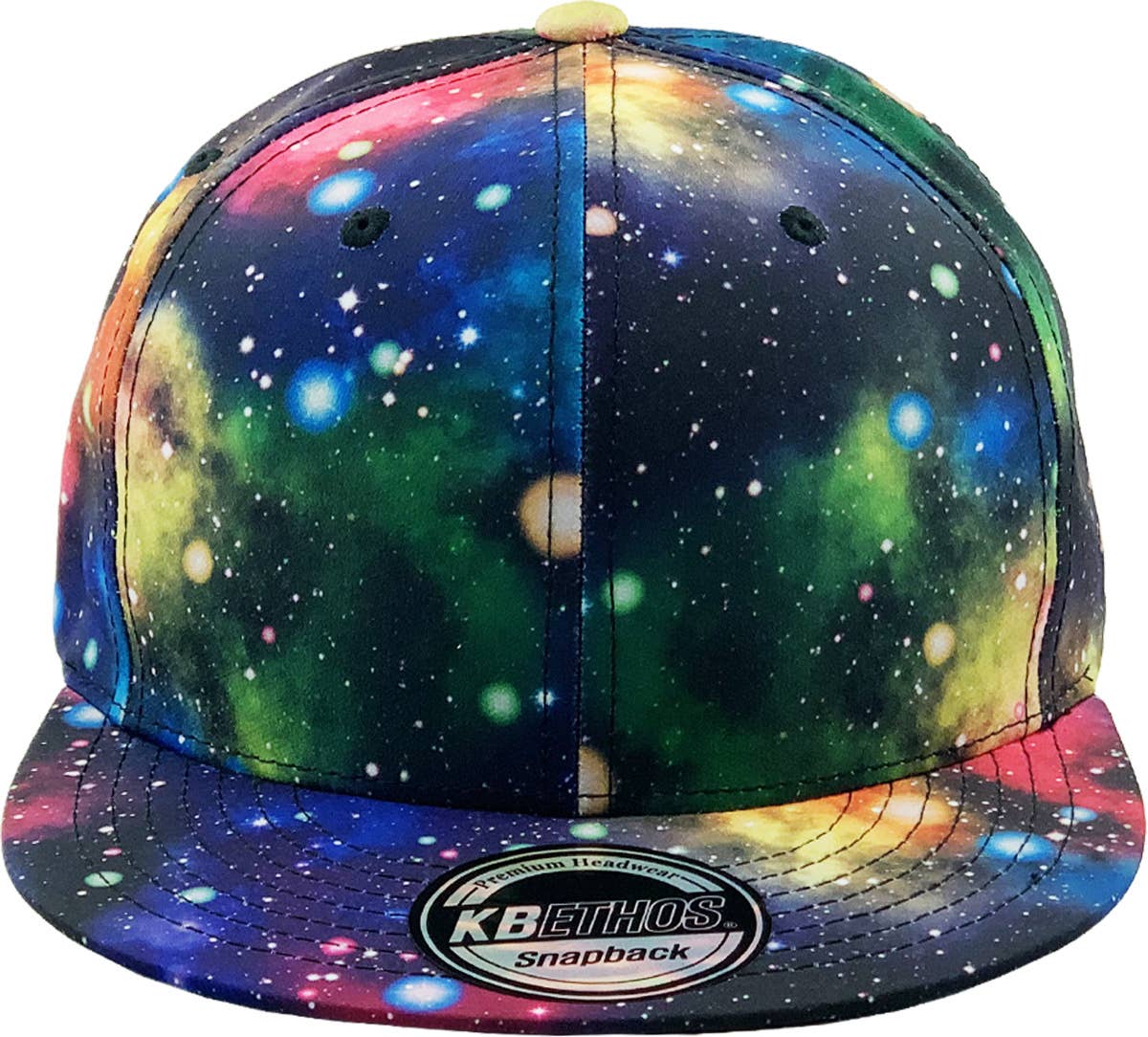 KBETHOS - Wholesale Flat Brim Cap - Unisex - Galaxy Snapback1