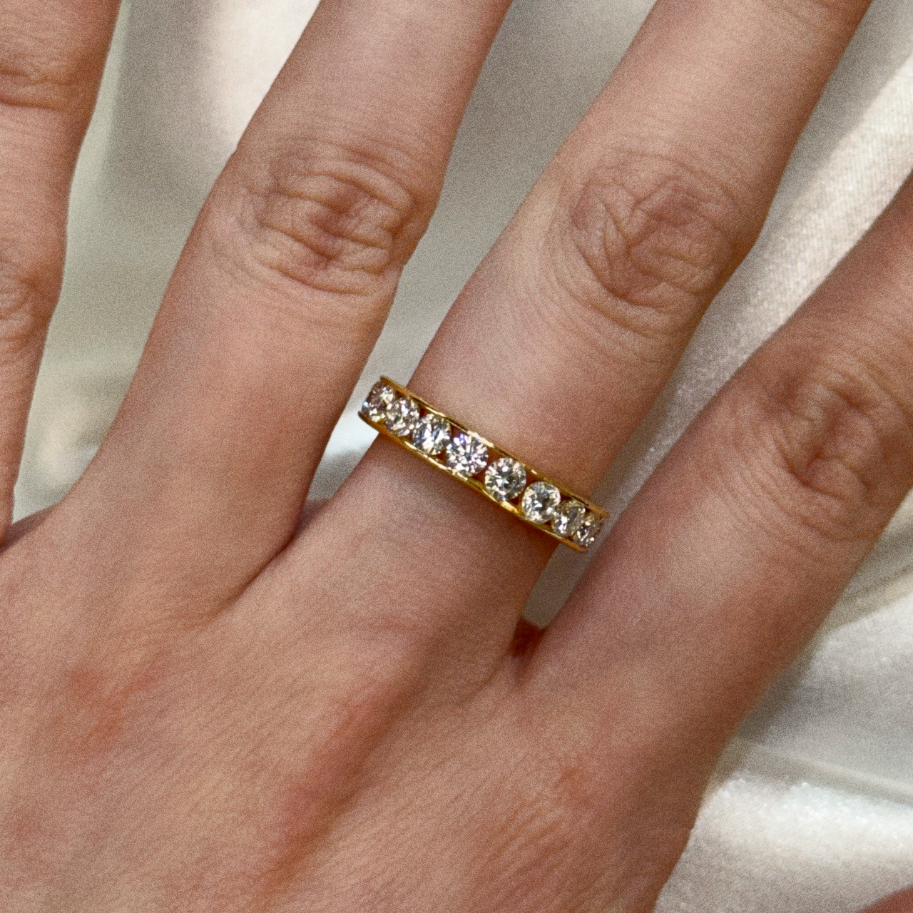 Atlanta Jewelers Supply - Wholesale Multi-Stone Ring - Sterling Silver Moissanite 3.25CT Eternity Band3