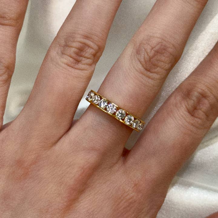 Atlanta Jewelers Supply - Wholesale Multi-Stone Ring - Sterling Silver Moissanite 3.25CT Eternity Band3