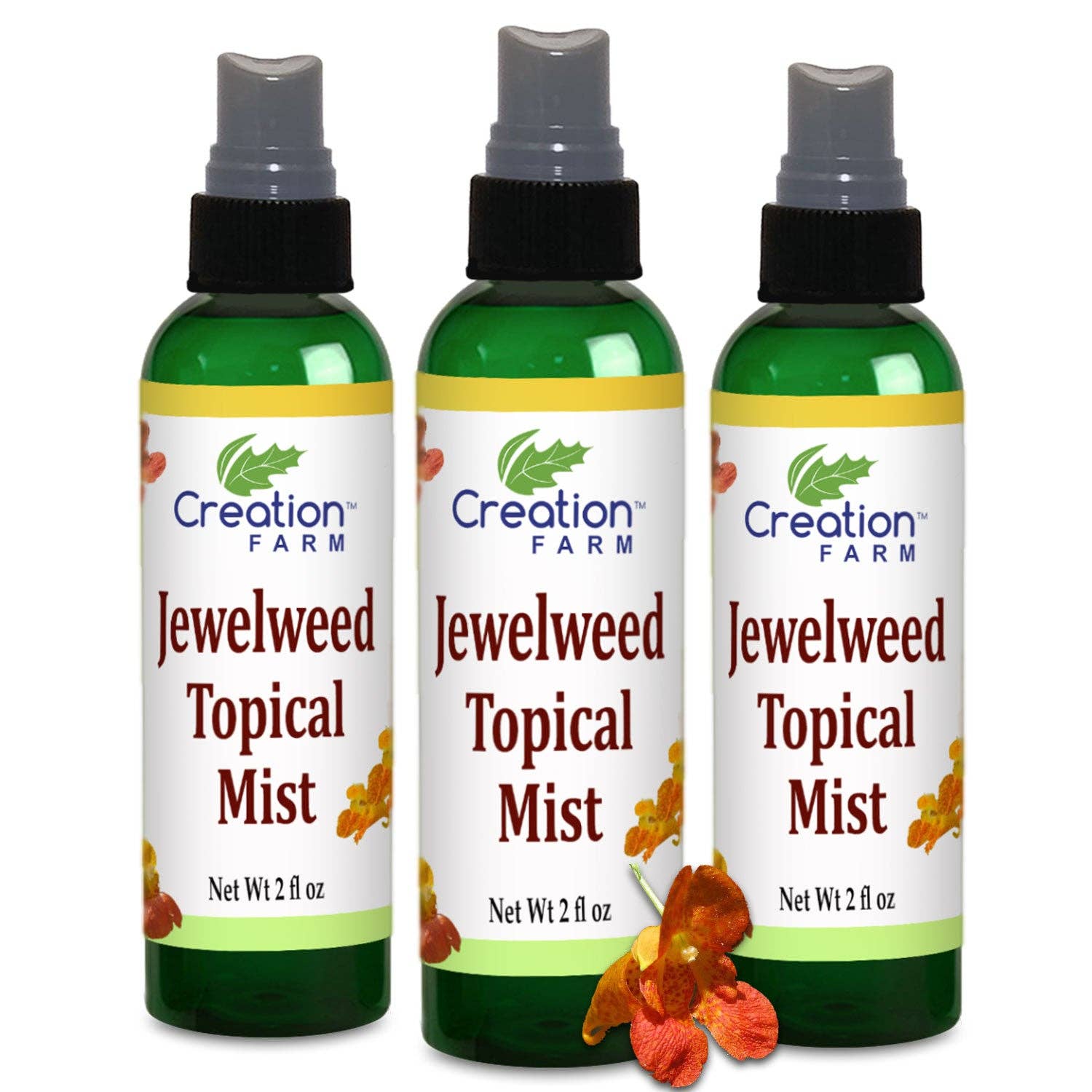 Creation Farm Inc - Wholesale Insect Repellent - Jewelweed Topical Mist 4 Oz Soothes Poison Ivy And Poison Oak Bee Stings Sumac And Oak With Aloe Vera Extract0