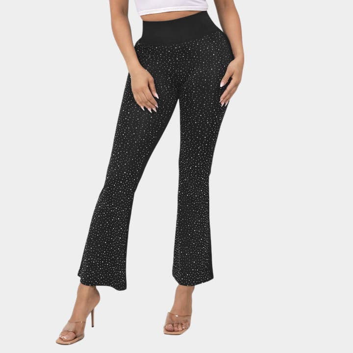 Bling Studded Flare Leggings for wholesale by Sensibling Corp.