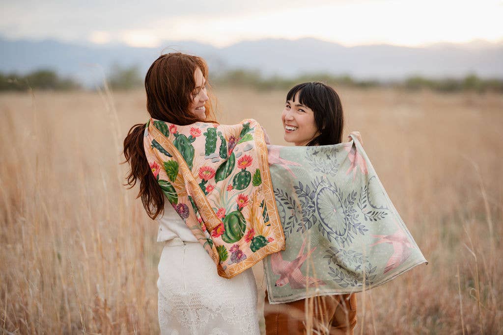 Matty Miller Studio - Wholesale Scarf - Women's - 100% Silk Scarf - Skylark3