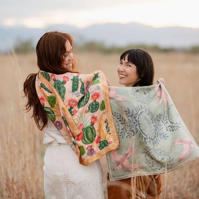 Matty Miller Studio - Wholesale Scarf - Women's - 100% Silk Scarf - Skylark3