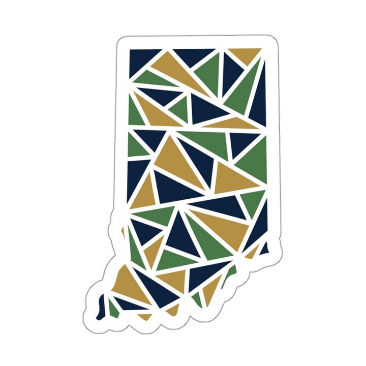 Geometric Notre Dame Indiana Sticker for wholesale by LivLearnLove