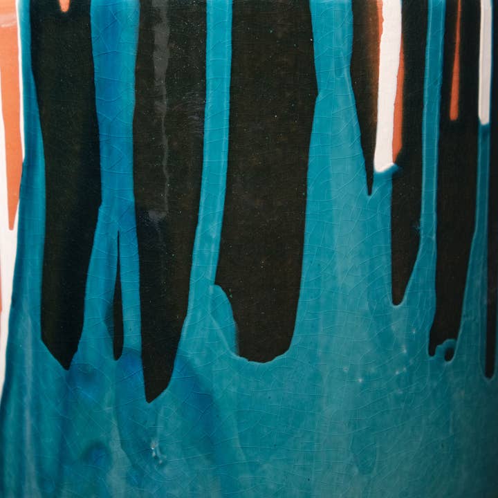 Casa Atlântica - Wholesale Plant Pot - Clay pot with white slip and blue glaze10