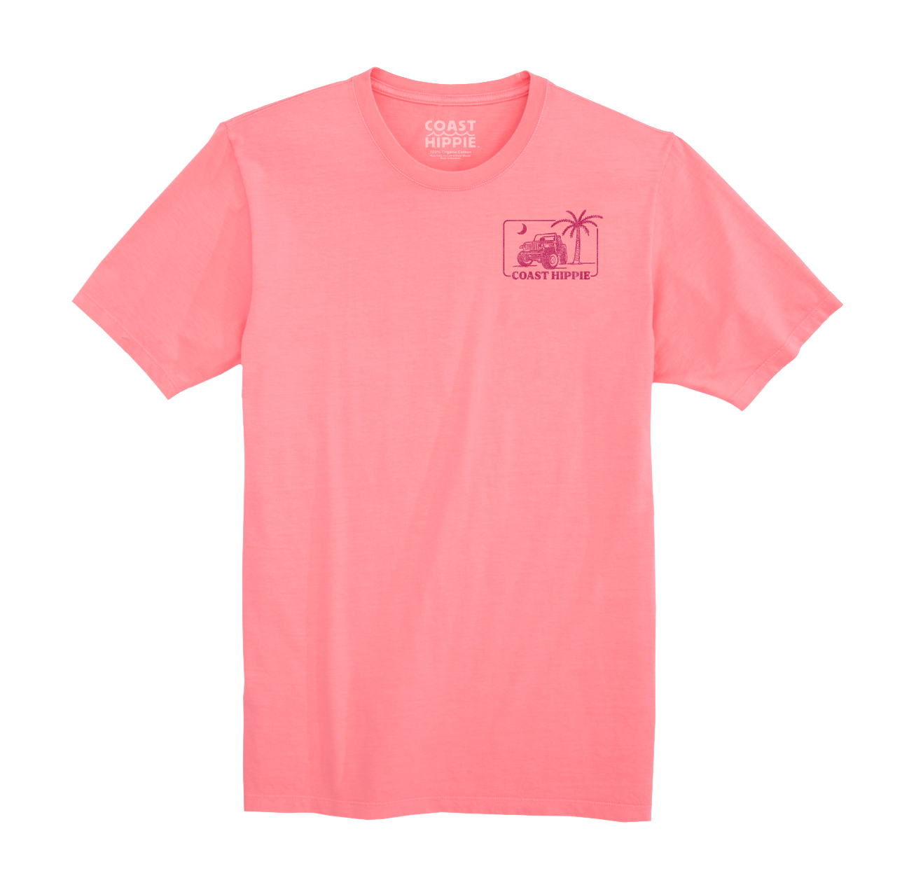 Coast Hippie - Wholesale Screen Printed T-Shirt - Unisex - Palm Jeep SS1