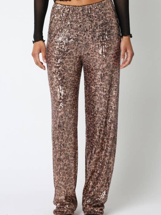 Pantalon à paillettes Jenna pour la vente par Olivaceous