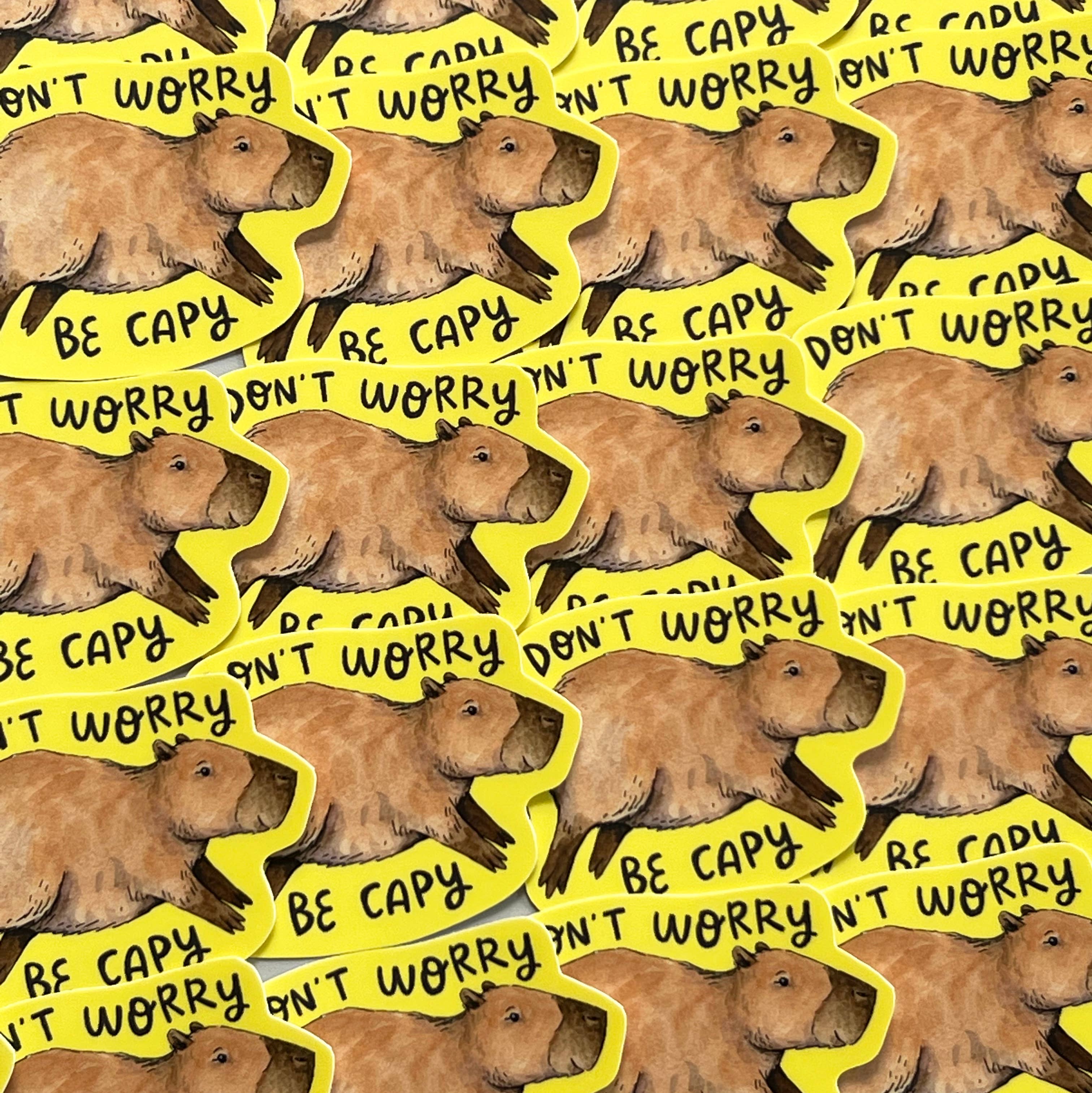 Paper Wilderness - Vendita all'ingrosso Adesivo - Adesivo Don't Worry Be Capy Capybara3
