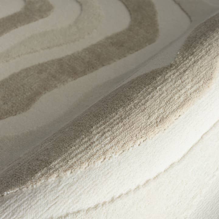 Abani Rugs - Wholesale Area Rug - Abani Neutral NTL190A Cream Beige Wave Area Rug3